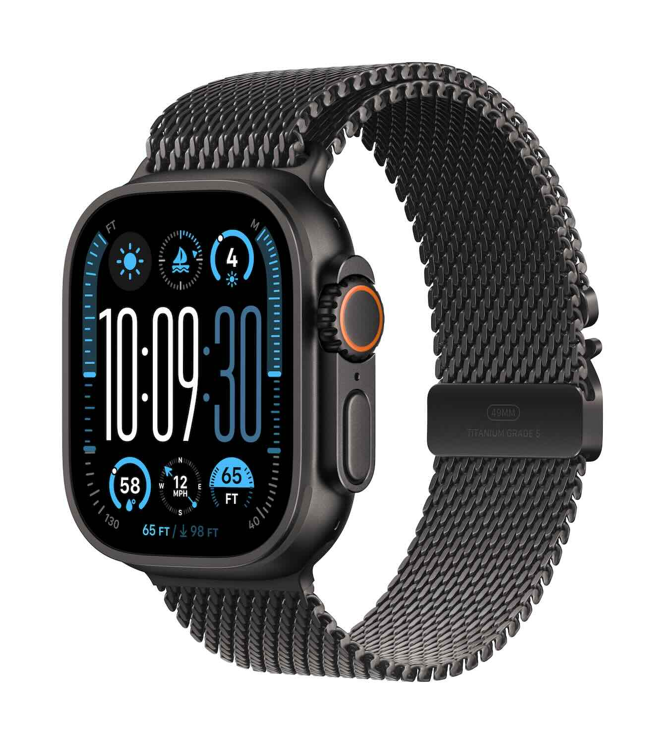 Watch Ultra 2 49mm Black Titanium - Milanese Loop L