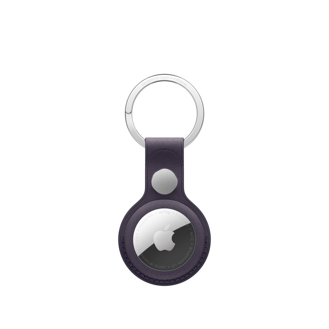 AirTag FineWoven Key Ring - Midnight Purple